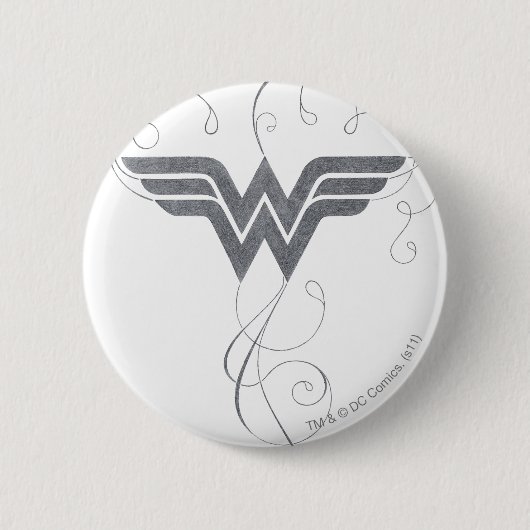 Wonder Woman | Beauty Bliss Logo Ronde Button 5,7 Cm (Voorkant)