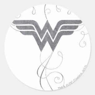 Wonder Woman   Beauty Bliss Logo Ronde Sticker