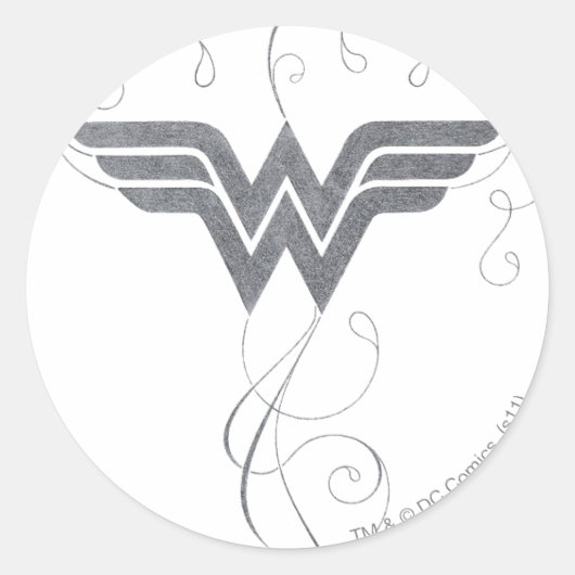 Wonder Woman | Beauty Bliss Logo Ronde Sticker (Voorkant)