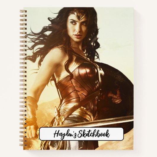 Wonder Woman bij Sunset Drawing Notitieboek (Voorkant)