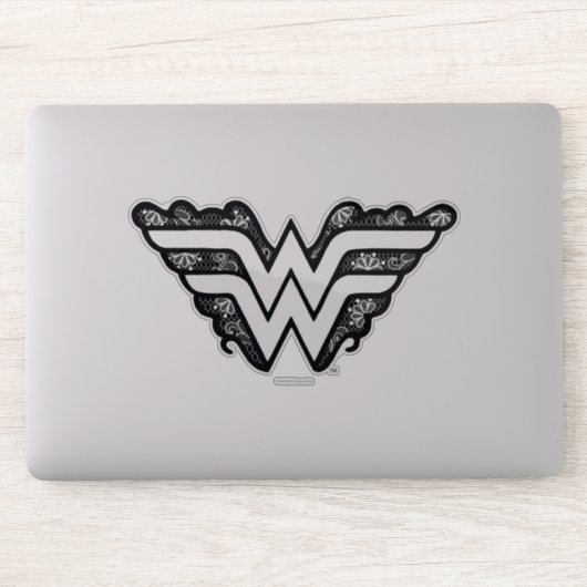 Wonder Woman Black Lace Logo Sticker (Computer)