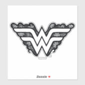 Wonder Woman Black Lace Logo Sticker (Vel)
