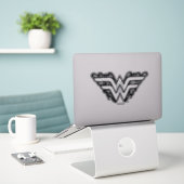 Wonder Woman Black Lace Logo Sticker (Laptop op bureau)