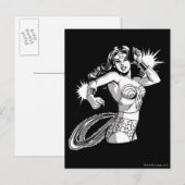Wonder Woman Black & White Defender Briefkaart (Voorkant / Achterkant)
