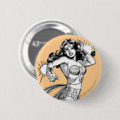 Wonder Woman Black & White Defender Ronde Button 5,7 Cm (Voorkant /achterkant)