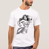 Wonder Woman Black & White Defender T-shirt (Voorkant)