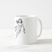 Wonder Woman Black & White Lasso Koffiemok (Voorkant rechts)