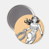 Wonder Woman Black & White Lasso Magneet (Voorkant / Achterkant)