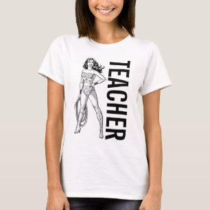 Wonder Woman Black & White Pose Docent T-shirt