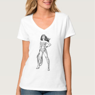 Wonder Woman Black & White Pose T-shirt