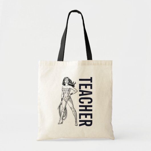 Wonder Woman Black & White Pose Tote Bag (Voorkant)