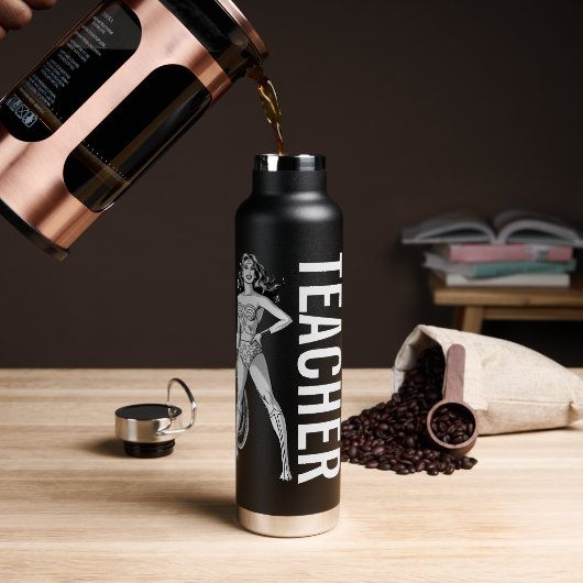 Wonder Woman Black & White Pose Waterfles (Koffie)