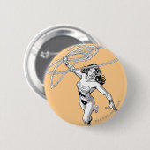 Wonder Woman Black & White Twirl Ronde Button 5,7 Cm (Voorkant /achterkant)