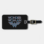 Wonder Woman Blue en Red Retro Logo Bagagelabel (Voorkant horizontaal)