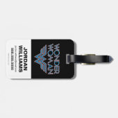 Wonder Woman Blue en Red Retro Logo Bagagelabel (Achterkant horizontaal)