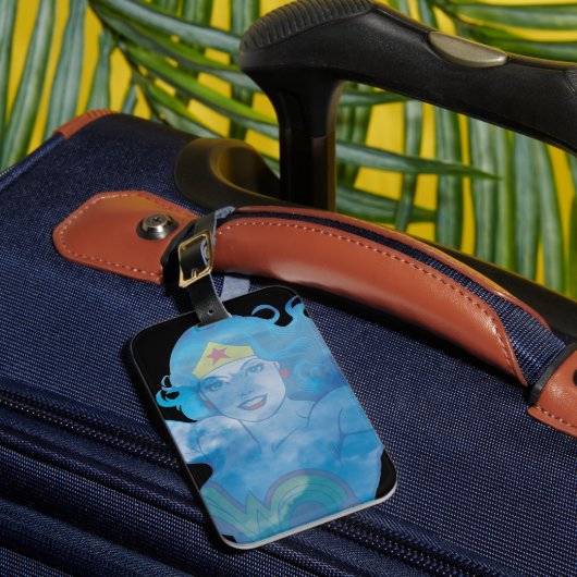 Wonder Woman Blue Sky Silhouette Bagagelabel (Voorkant Insitu 1)