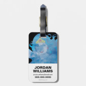 Wonder Woman Blue Sky Silhouette Bagagelabel (Achterkant verticaal)