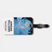 Wonder Woman Blue Sky Silhouette Bagagelabel (Achterkant horizontaal)