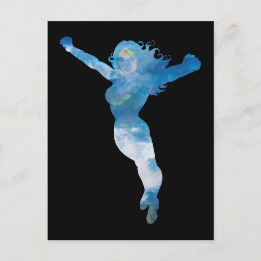 Wonder Woman Blue Sky Silhouette Briefkaart (Voorkant)