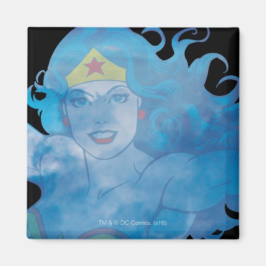Wonder Woman Blue Sky Silhouette Magneet (Voorkant)