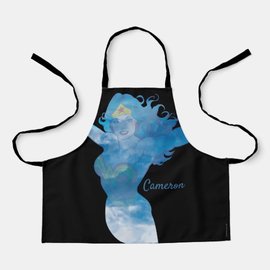 Wonder Woman Blue Sky Silhouette Schort (Voorkant)