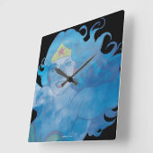 Wonder Woman Blue Sky Silhouette Vierkante Klok (Hoek)