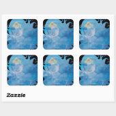 Wonder Woman Blue Sky Silhouette Vierkante Sticker (Vel)