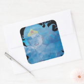 Wonder Woman Blue Sky Silhouette Vierkante Sticker (Envelop)