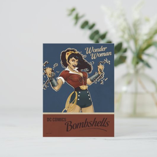 Wonder Woman Bombshell Briefkaart (Staand voorkant)
