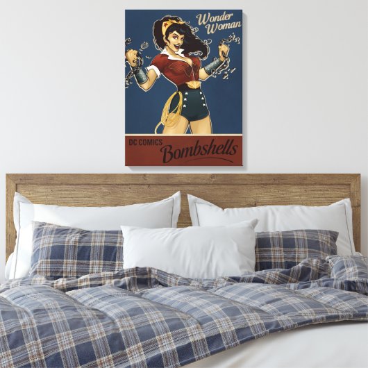Wonder Woman Bombshell Canvas Afdruk (Insitu (Slaapkamer))