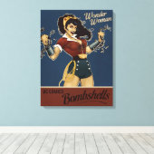 Wonder Woman Bombshell Canvas Afdruk (Insitu (Houten vloer))