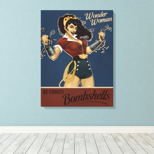 Wonder Woman Bombshell Canvas Afdruk (Insitu (Houten vloer))