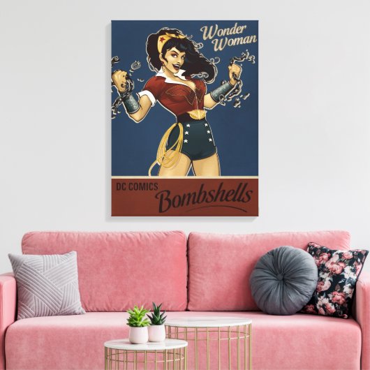 Wonder Woman Bombshell Canvas Afdruk (Insitu (Woonkamer))