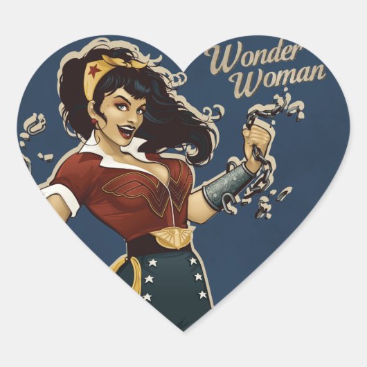 Wonder Woman Bombshell Hart Sticker (Voorkant)