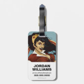 Wonder Woman Bombshell Name Graphic Bagagelabel (Achterkant verticaal)