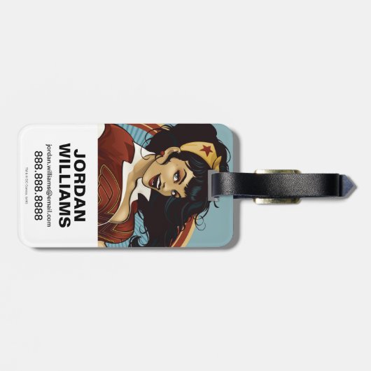 Wonder Woman Bombshell Name Graphic Bagagelabel (Achterkant horizontaal)