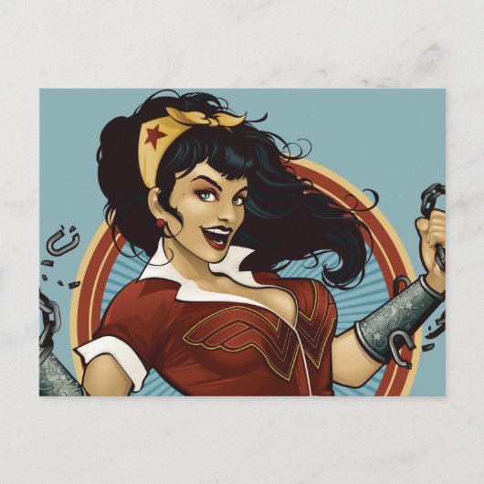 Wonder Woman Bombshell Name Graphic Briefkaart (Voorkant)
