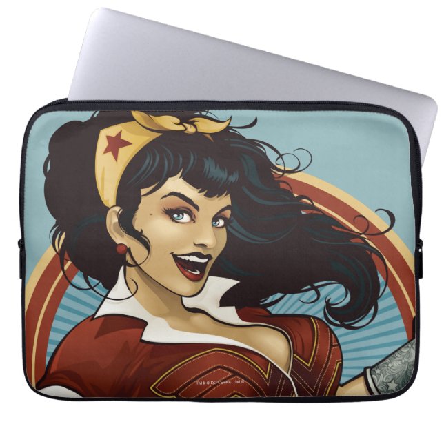 Wonder Woman Bombshell Name Graphic Laptop Sleeve (Voorkant)