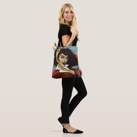 Wonder Woman Bombshell Name Graphic Tote Bag (Op model)