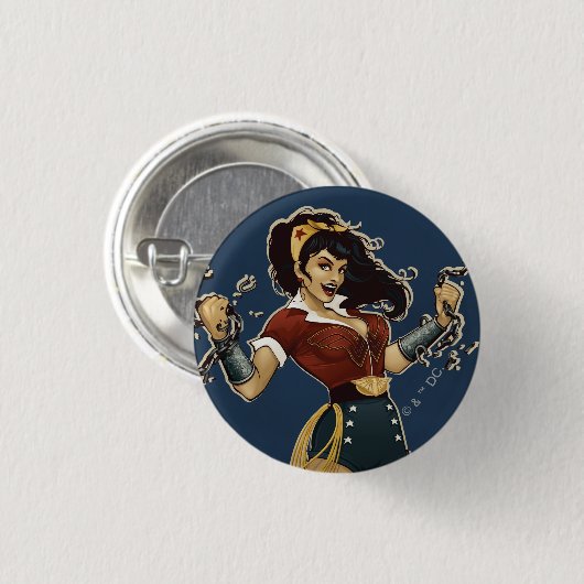 Wonder Woman Bombshell Ronde Button 3,2 Cm (Voorkant /achterkant)