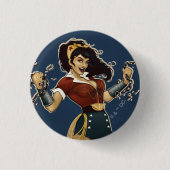Wonder Woman Bombshell Ronde Button 3,2 Cm (Voorkant)