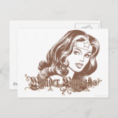Wonder Woman Brown Briefkaart (Voorkant / Achterkant)
