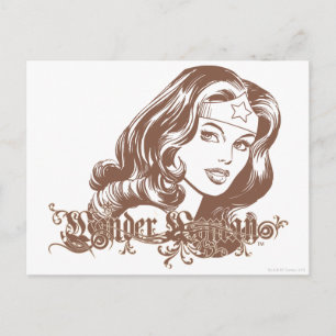 Wonder Woman Brown Briefkaart