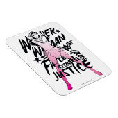 Wonder Woman Brush Typography Art Magneet (Rechterzijde)