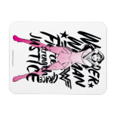 Wonder Woman Brush Typography Art Magneet (Horizontaal)