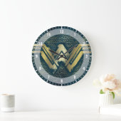 Wonder Woman Brushed Gold Symbol Grote Klok (Huis)