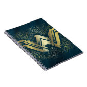Wonder Woman Brushed Gold Symbol Notitieboek (Rechterzijde)