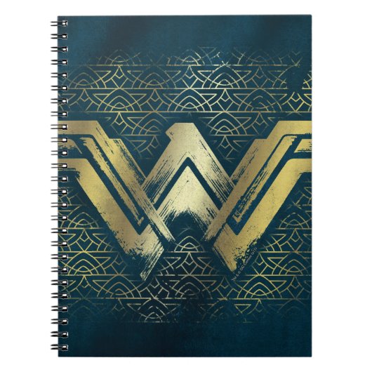 Wonder Woman Brushed Gold Symbol Notitieboek (Voorkant)