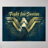 Wonder Woman Brushed Gold Symbol Poster (Voorkant)