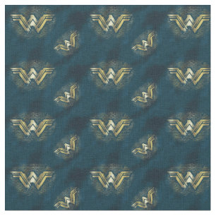 Wonder Woman Brushed Gold Symbol Stof